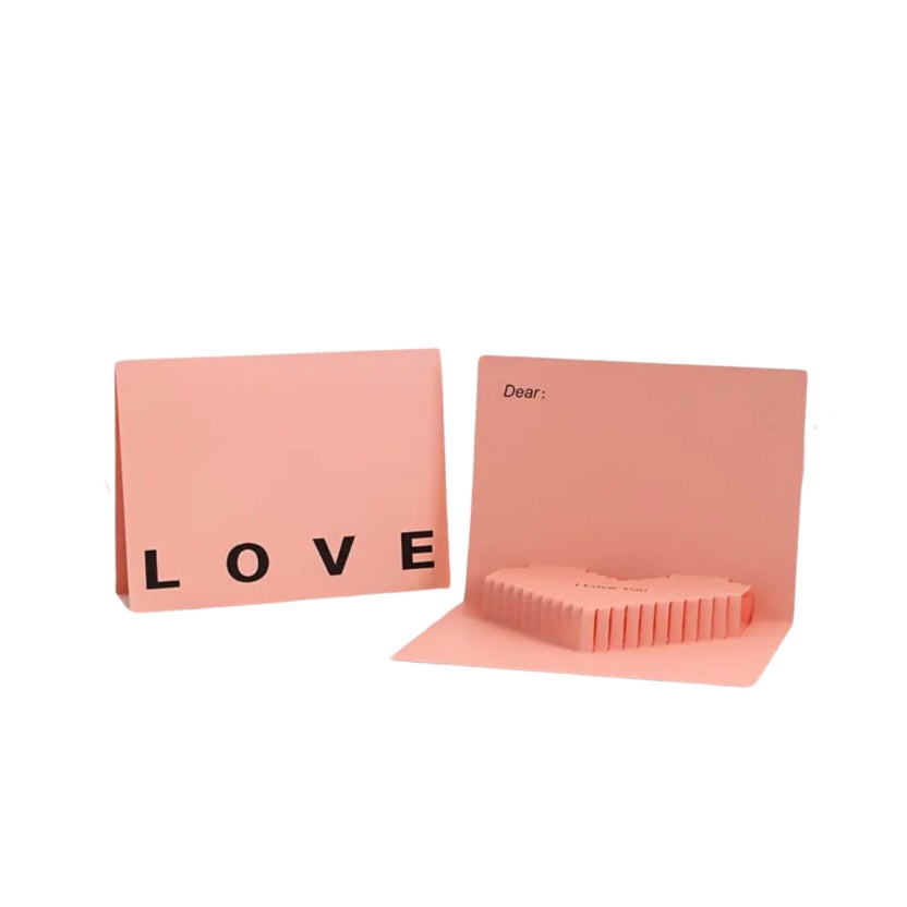 LOVE Pop-Up Karte – Herz zum Aufklappen